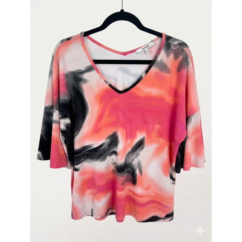Sympli Flutter Dolman Pink Marble Top Women 10 Made In Canada Classy Comfort